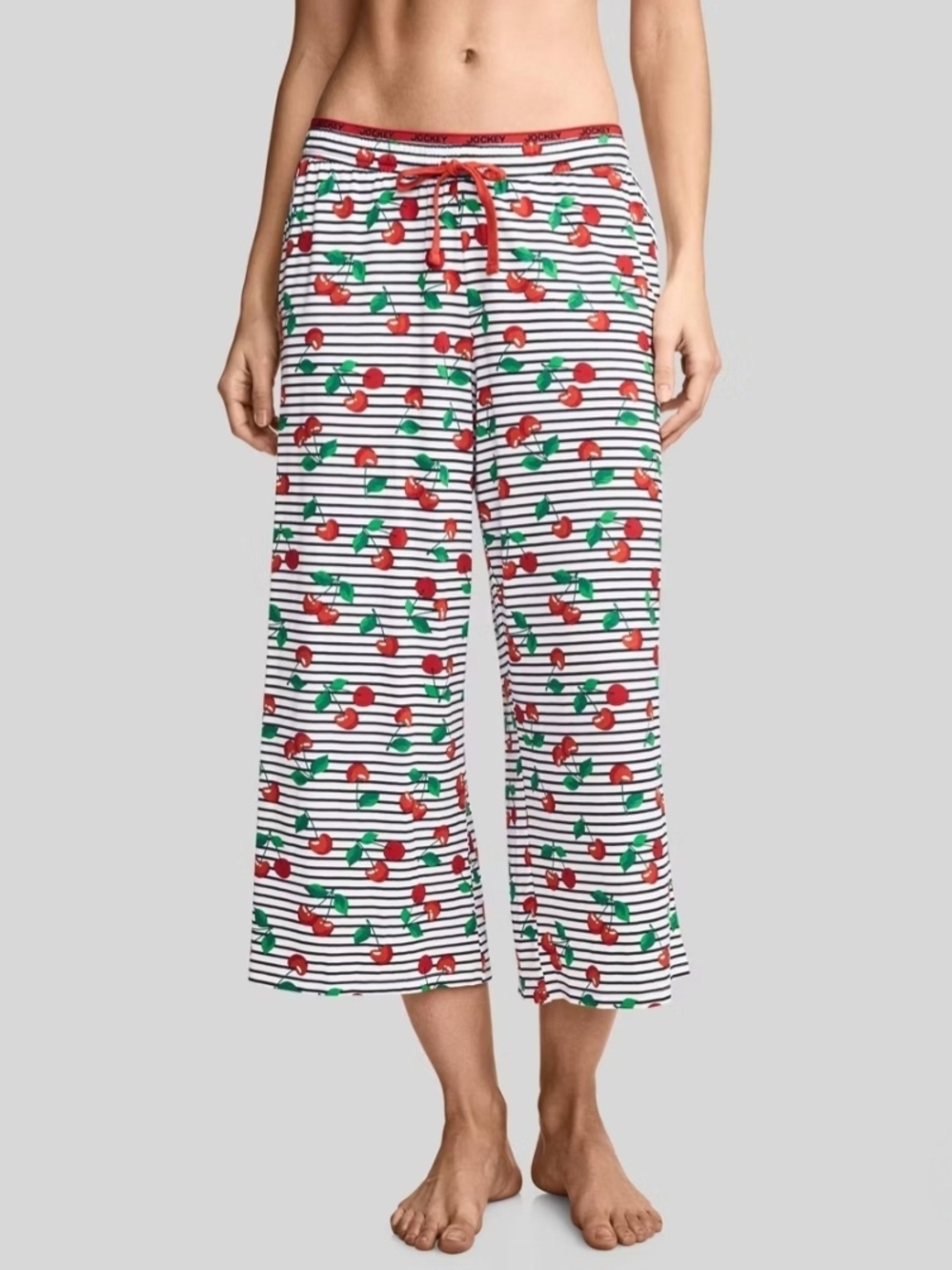 Jockey Generation Women's Luxe Crop Pants- Cherries size S, NWT
